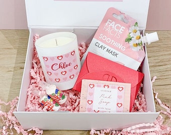 Personalised Valentines Gift Box Filled, Girlfriend Gift Box, Galantines Gift Box, Valentines Gift, Love Hamper, Self Love Gift Box, Filled