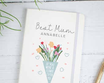 Personalised Mother's Day Notebook, Mother's Day Diary, Mum Journal, Mum Stationary, Custom Name Notebook, Lined Notebook, Gift for Her,
