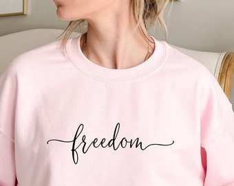 Freedom Sweater, Positivity Jumper, Self Love Sweater, Casual Ladies Sweater, Casual Jumper, Ladies Jumper, Pink Sweater, Stylish