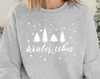 Winter Vibes Sweater, Merry Christmas Sweatshirt, Winter Vibes Christmas Jumper, Winter Sweater, Christmas Sweater, Ladies Jumper, Clothing
