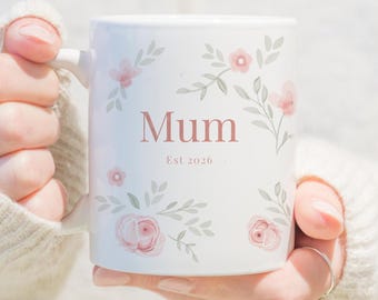 Personalised Mum Mug, First Mother’s Day Gift, New Mum Keepsake, Est Year Mug