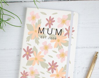 Personalised Mother's Day Notebook, Mother's Day Diary, Mum Journal, Mum Stationary, Custom Name Notebook, Lined Notebook, Gift for Her,