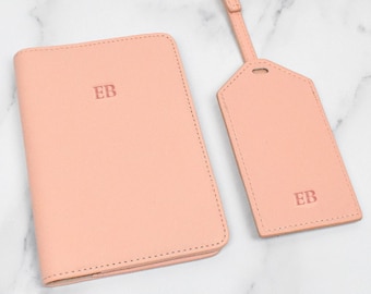 Personalised Passport Holder Set, Name Passport Holder and Luggage Tag, Personalised Luggage Tag, Personalised Travel Set, Holiday Gift Set