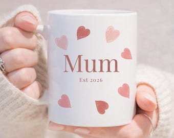 Personalised Mum Mug, First Mother’s Day Gift, New Mum Keepsake, Est Year Mug