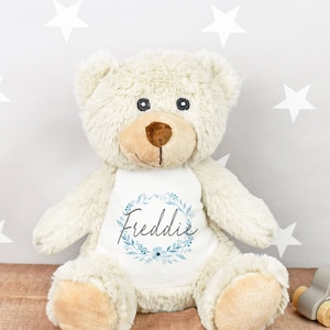 Personalised Teddy Bear, New Baby Gift, Customised Cuddly Toy, Baby Shower Gift, Baby Girl Gift, Baby Boy Gift, New Arrival Baby Gift, Teddy