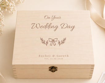 Personalised Wooden Bride Gift Box, Bride Engraved Gift Box, Bride Wooden Box, Luxury Bride Storage Box, Bride Shoe Box, Bride Memory Box