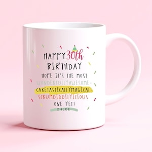 Personalised 30th Birthday Mug, Birthday Age Gift, Fun Birthday Gift, 30th Novelty Birthday Mug, Gift for Him, Custom Name Mug, Personalized