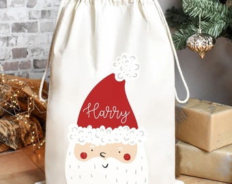 Christmas Sack - Personalised Santa Sack, Kids Toy Bag & Gift Bag, Perfect for Child's Christmas Gifts And Holiday Decor, Cotton