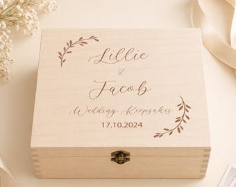 Personalised Wedding Memory Box, Wedding Keepsake Box, Wedding Memory Boxes, Custom Wedding Day Gift, Wedding Day Memory Box, Keepsakes