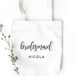 Personalised Bridal Party Tote Bags, Personalised Bridal Bag, Hen Party Bags, Thank You Bridesmaid Gift, Bridal Party Accessories, Hen Party