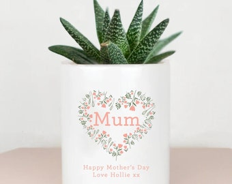 Personalised Mum Plant Pot, Mother's Day Plant Pot, Custom Words Plant Pot, Small Plant Pot, Garden Gift, Gift for Mum, Gardening