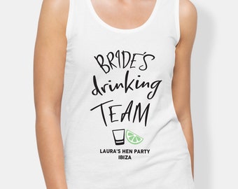 Sweating for the Wedding Gym Bridal Hen Night T Shirts Do Party Ladies Printed
