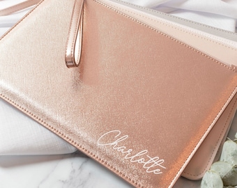 Personalized Bridesmaid Clutch Bag, Personalised Bridesmaid Gift, Bridesmaid Proposal, Maid of Honour Gift, Bridesmaid Gift Pouch, Pouch Bag