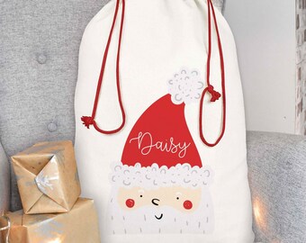 Personalised Santa Sack, Christmas Sack, Child's Christmas Gift Sack, Kids Santa Bag, Santa Toy Bag, Santa Toy Sack, Kids Christmas Gift Bag