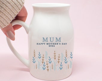 Personalised Mother's Day Vase, Mother's Day Jug, Personalised Mum Gift, Gift for Mum, Homeware Pitcher, Gift for Mum, Printed Jug, For Mum