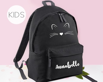 Personalised Kids Backpack Any Name Puss In Boots Girl Childrens School Bag