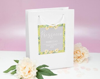 Personalised Baby Shower Gift Bag Diy Sticker Personalised Etsy