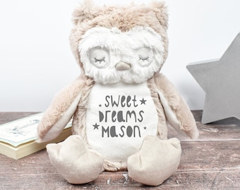 personalised owl teddy