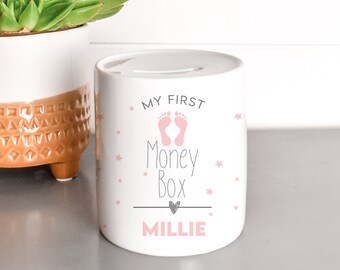 baby girl first money box
