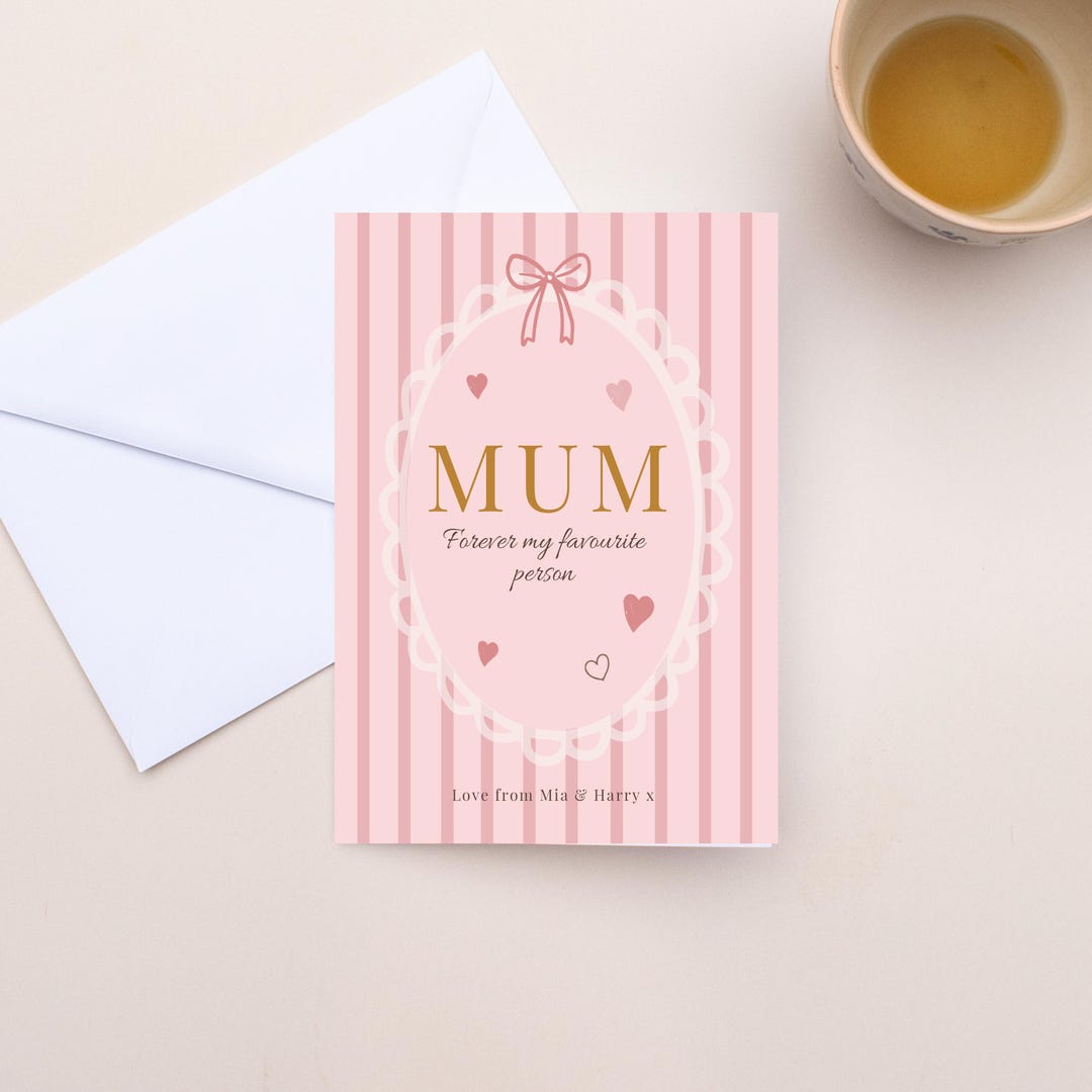 Personalised Mum Card, Mother’s Day Card Mum, Forever My Favourite ...