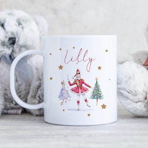 Personalised Child&#39;s Christmas Mug, Nutcracker Plastic Mug, Kids Xmas Mug, Kids Stocking Filler, Child Polymer Mug, Unbreakable Mug, Xmas