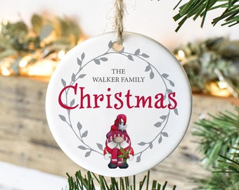Personalised Christmas Bauble, Gonk Family Christmas Decoration, Gonk Family Ornament, Gonk Christmas Ornament, Christmas Gift Family, Xmas