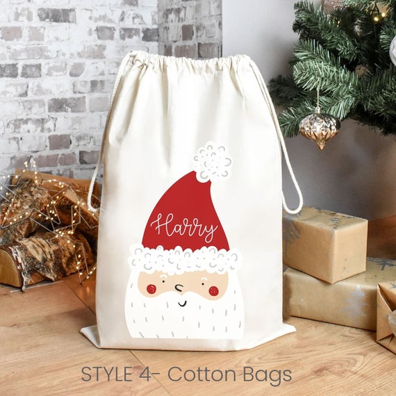 Christmas Sack Personalised Santa Sack Kids Toy Bag Gift Bag Perfect for Child s Christmas Gifts and Holiday Decor Cotton Etsy UK