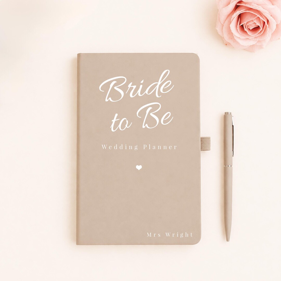Personalised Bride to Be Wedding Planner, Bride Notebook, Wedding ...