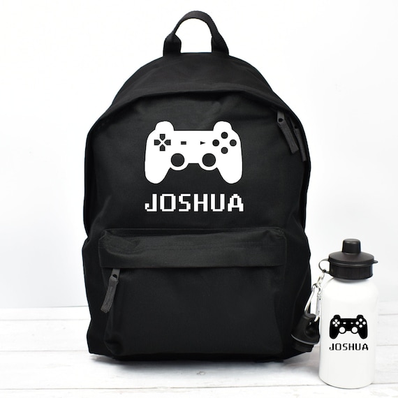Personalised Gaming Backpack Gamer School Bag Kids Gamer Rucksack Boys School Backpack Kids Children Student Backpack Back To School Etsy
