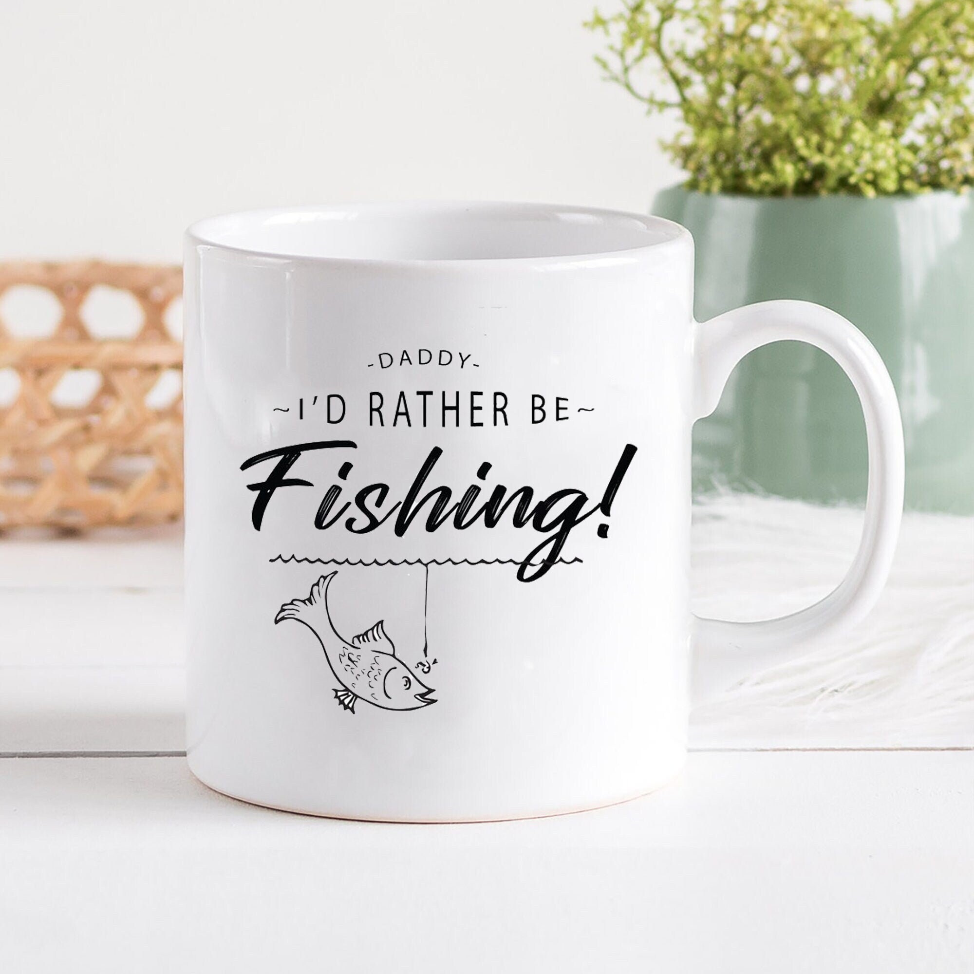 Personalised Fishing Enamel Mug, Father's Day Fishing Gift, Fishing Dad  Gift, Granddad Fishing Gift, Personalised Tin Mug, I'd Rather Be -   Canada