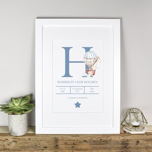 Personalised New Baby Print, Baby Birth Stats Print, Giraffe Baby Gift, Newborn Keepsake Gift, New Baby Wall Art, Custom Nursery Print