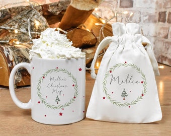Personalised Hot Chocolate Kit, Name Christmas Mug, Hot Chocolate Gift Set, Stocking Filler, Mug Hot Chocolate Gift, Christmas Mug Gift Set