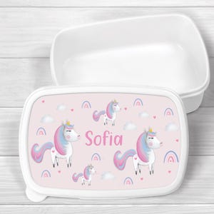 Personalised Unicorn Lunch Box, Unicorn School Lunch Box, Unicorn Snack Box, Girls School Lunch Box, Children Student, Box School Lunch