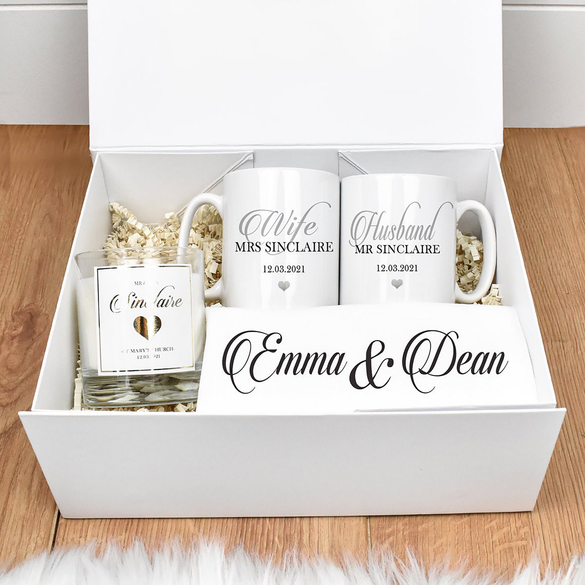 Mr Mrs Wedding Gift Box Personalised Wedding Gift Box Etsy