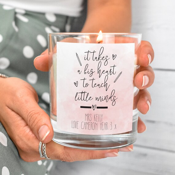 Personalised Teacher Candle Teacher Gift Candle Personalised Etsy