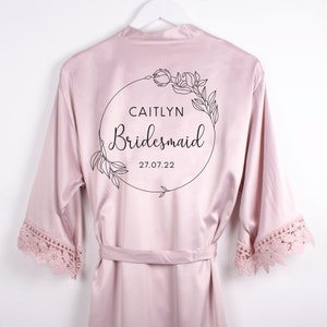 Personalised Bridesmaid Robe, Bride Maid of Honour Gown, Bridesmaid Robes Personalised, Bridal Robes, Bachelorette Robes, Bride Shower Robes