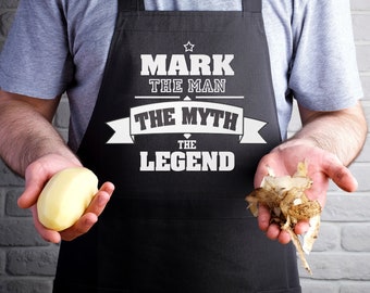 Personalised Mens Apron, Dad Apron, Father Apron, Daddy Gifts, Legend Christmas Dad Gift, Father's Day Gift, Cooking Gift, Meaningful Gifts,