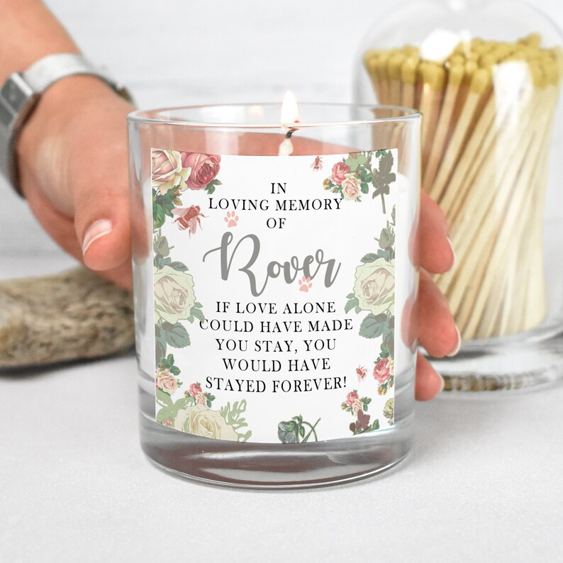 Personalised Pet Loss Candle Pet Memorial Candle Pet Etsy