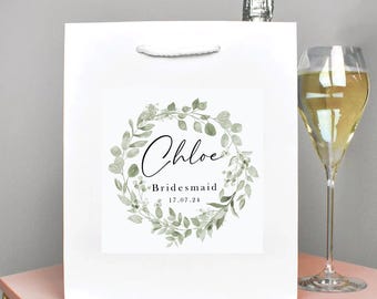 Personalised Bridesmaid Gift Bag, Bridesmaid Proposal Hen Party Favor Bag