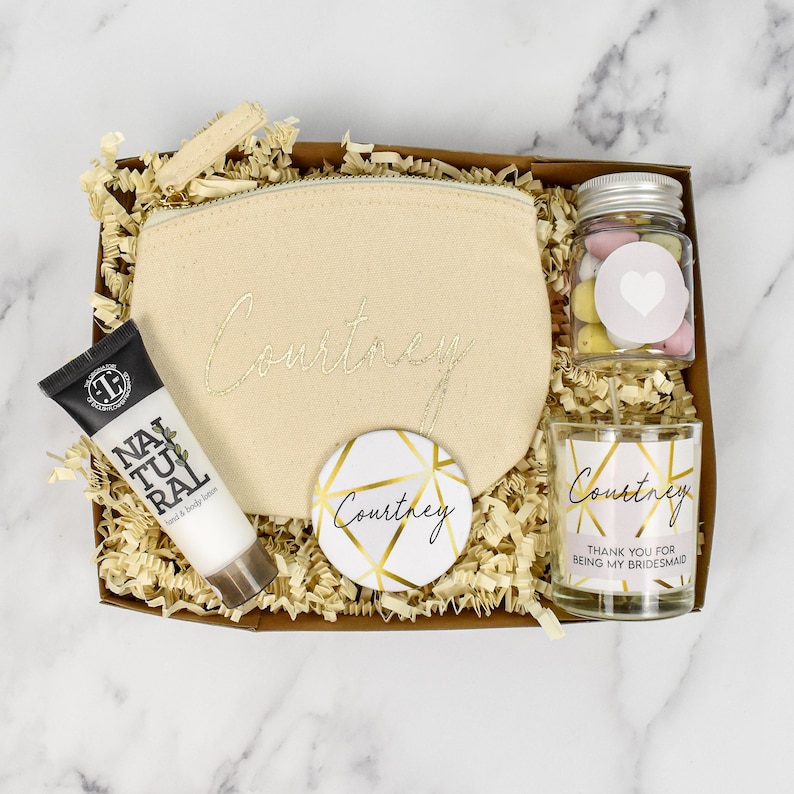 Personalised Bridesmaid Gift Box Filled Thank You Bridesmaid Etsy UK