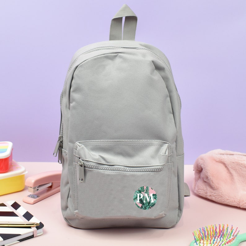Grey Kids Bags Mini Rucksack Teen School Bag Girls School Backpack Children Student Backpack Personalised Tropical Backpack Backpack