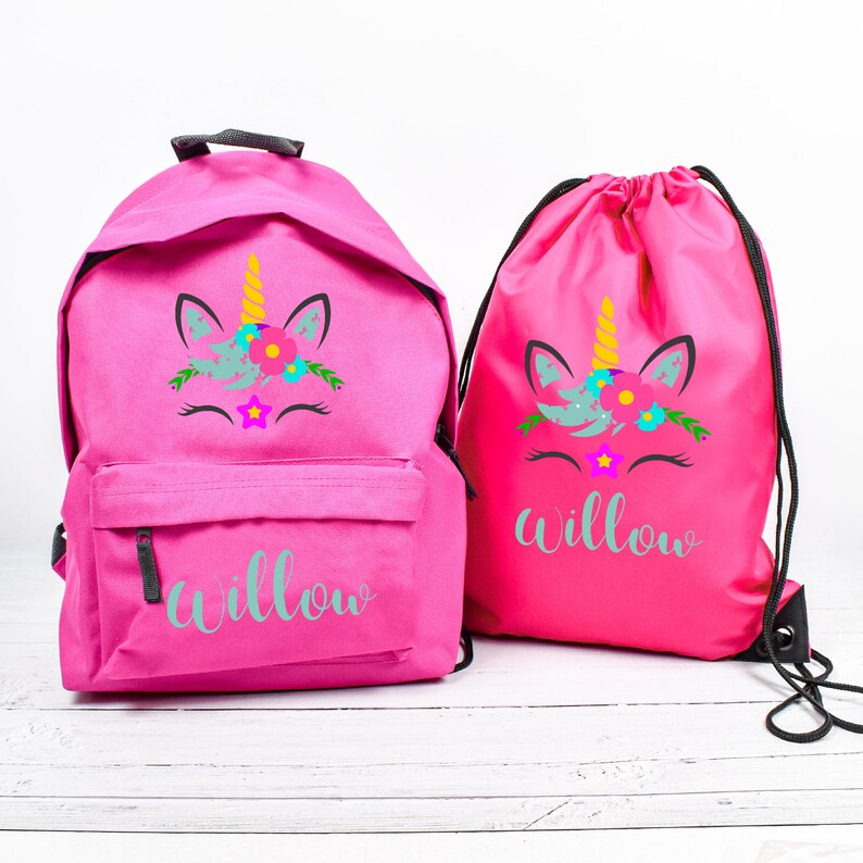 Personalised Unicorn Backpack Unicorn School Bag Kids Etsy UK