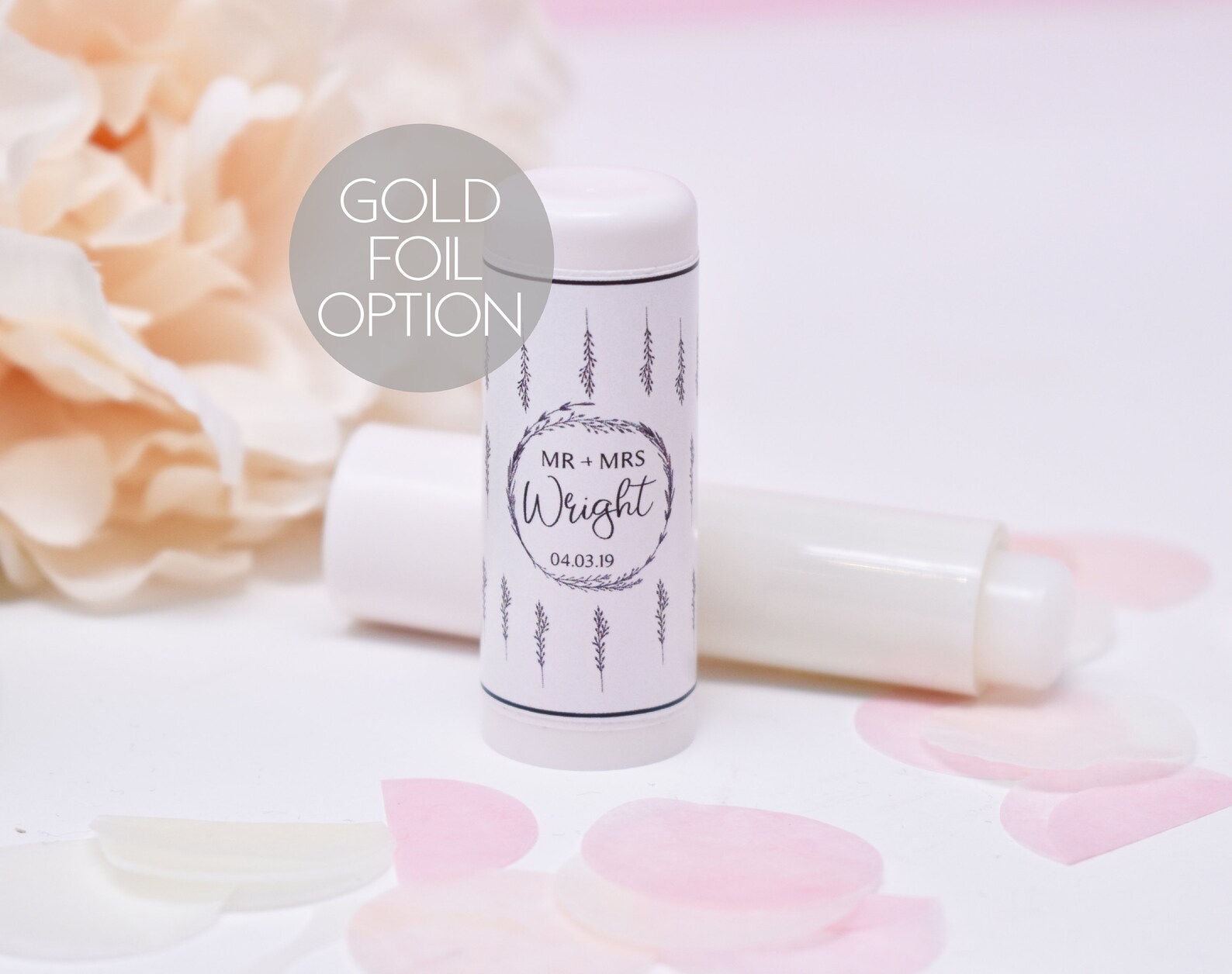Personalised Rose Gold Lip Balm Wedding Favour Personalised Etsy UK