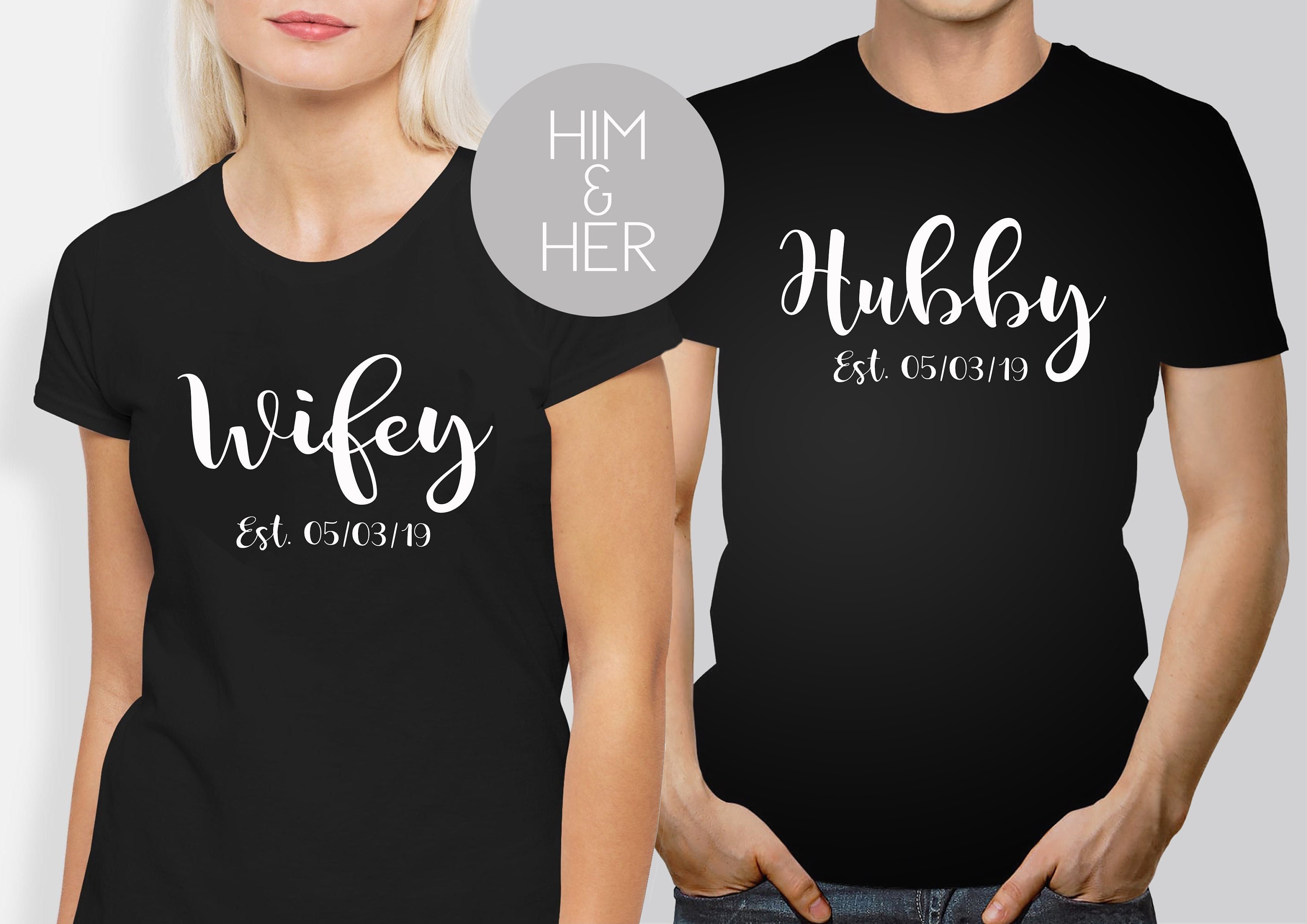 Image of Personalised Hubby T - Shirt, New Mr Tops, Husband To Be T-Shirts, Your Name Top