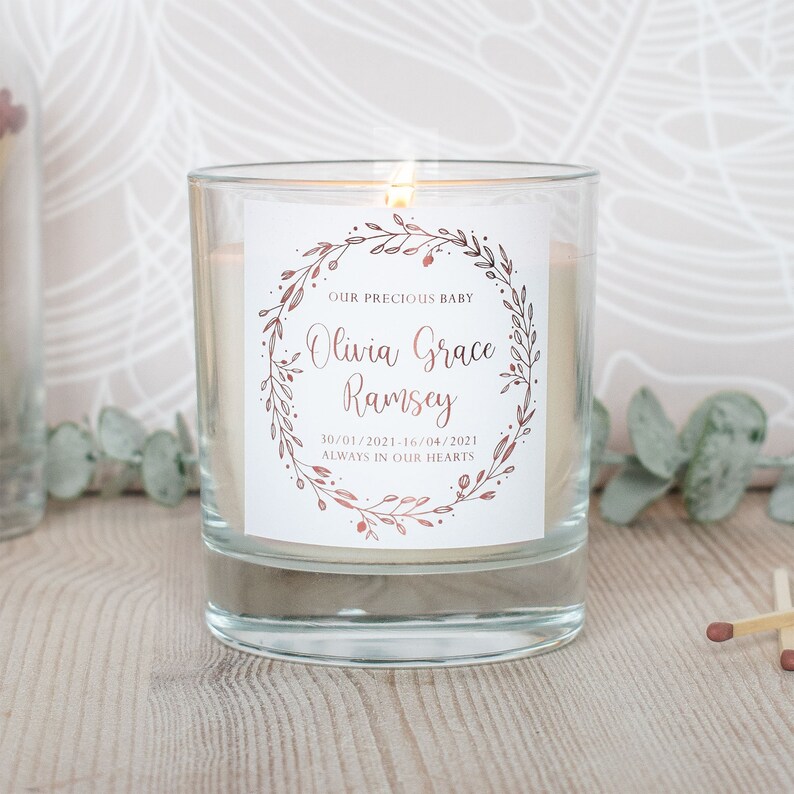 Personalised Miscarriage Gift Baby Loss Memorial Candle Etsy