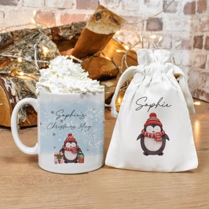 Personalised Hot Chocolate Kit, Name Christmas Mug, Hot Chocolate Gift Set, Stocking Filler, Mug Hot Chocolate Gift, Christmas Mug Gift Set