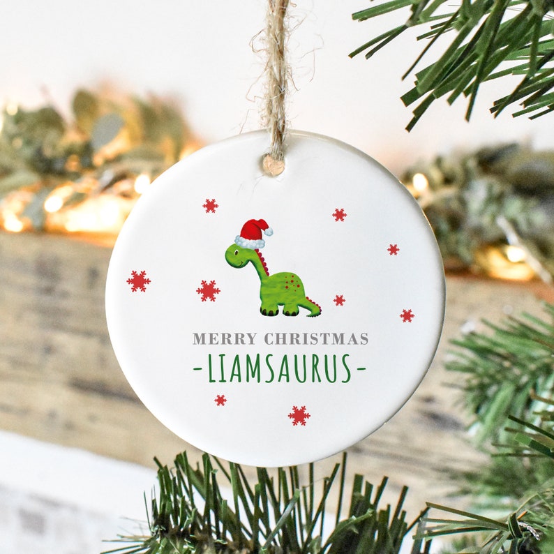 Personalised Dinosaur Christmas Ornament Christmas Tree Etsy UK