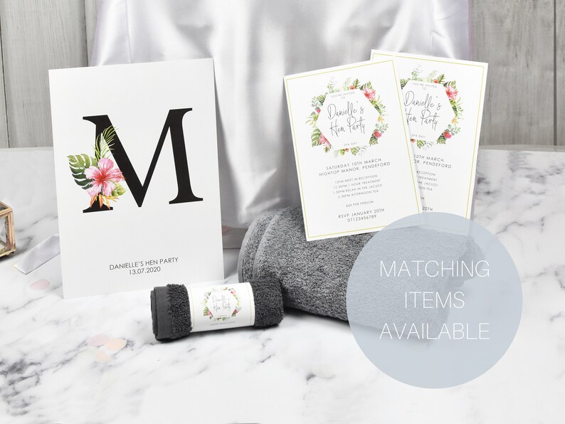 Personalised Tropical Hen Party Robe Botanical Theme Etsy