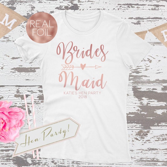 personalised bridesmaid t shirts