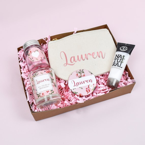Personalised Bridesmaid Gift Box Filled Thank You Bridesmaid Box